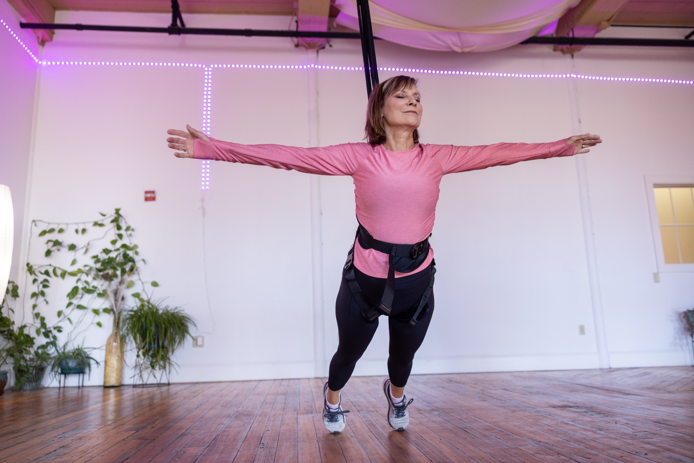 Kerry in bungee class