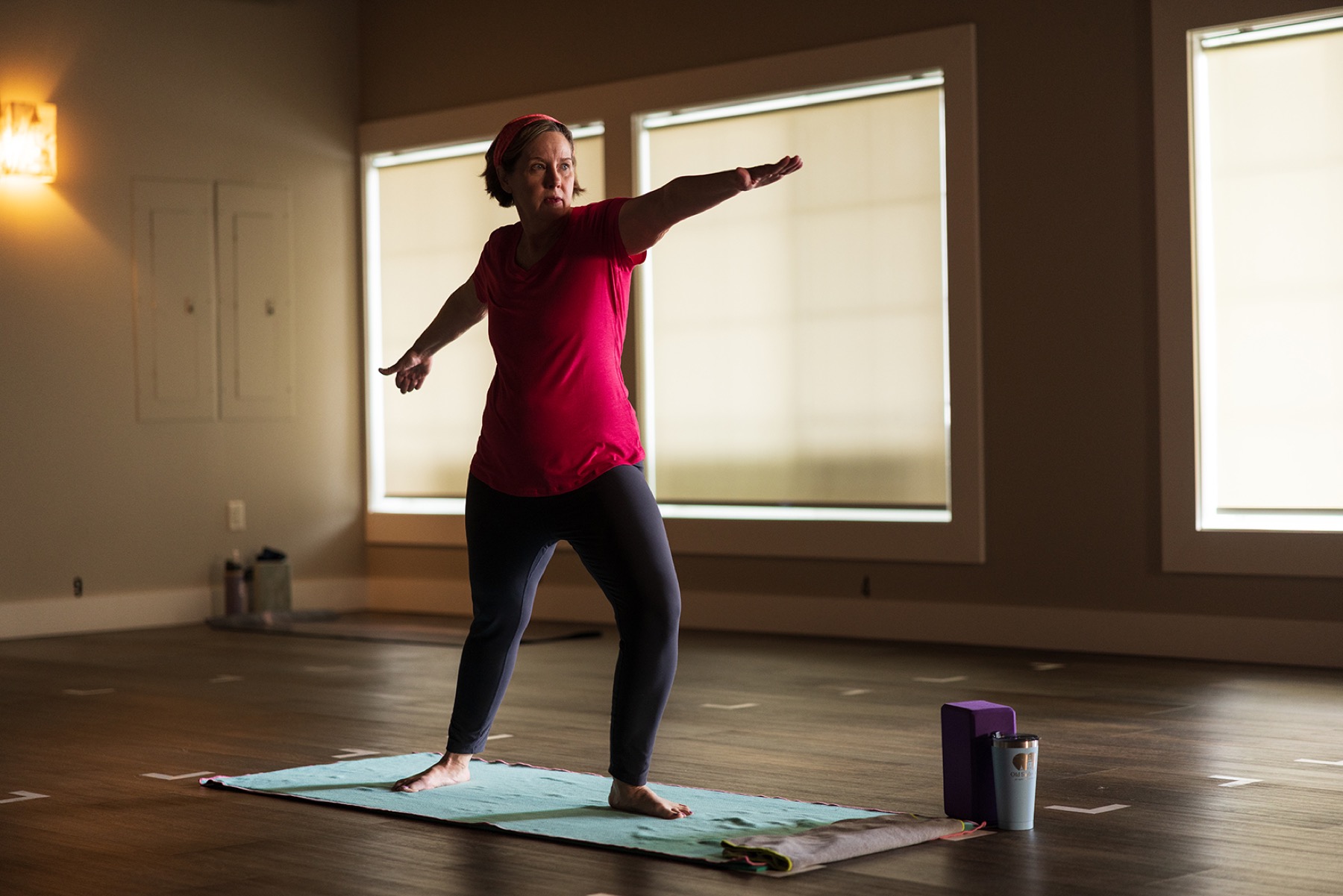 LauraLee practicing yoga