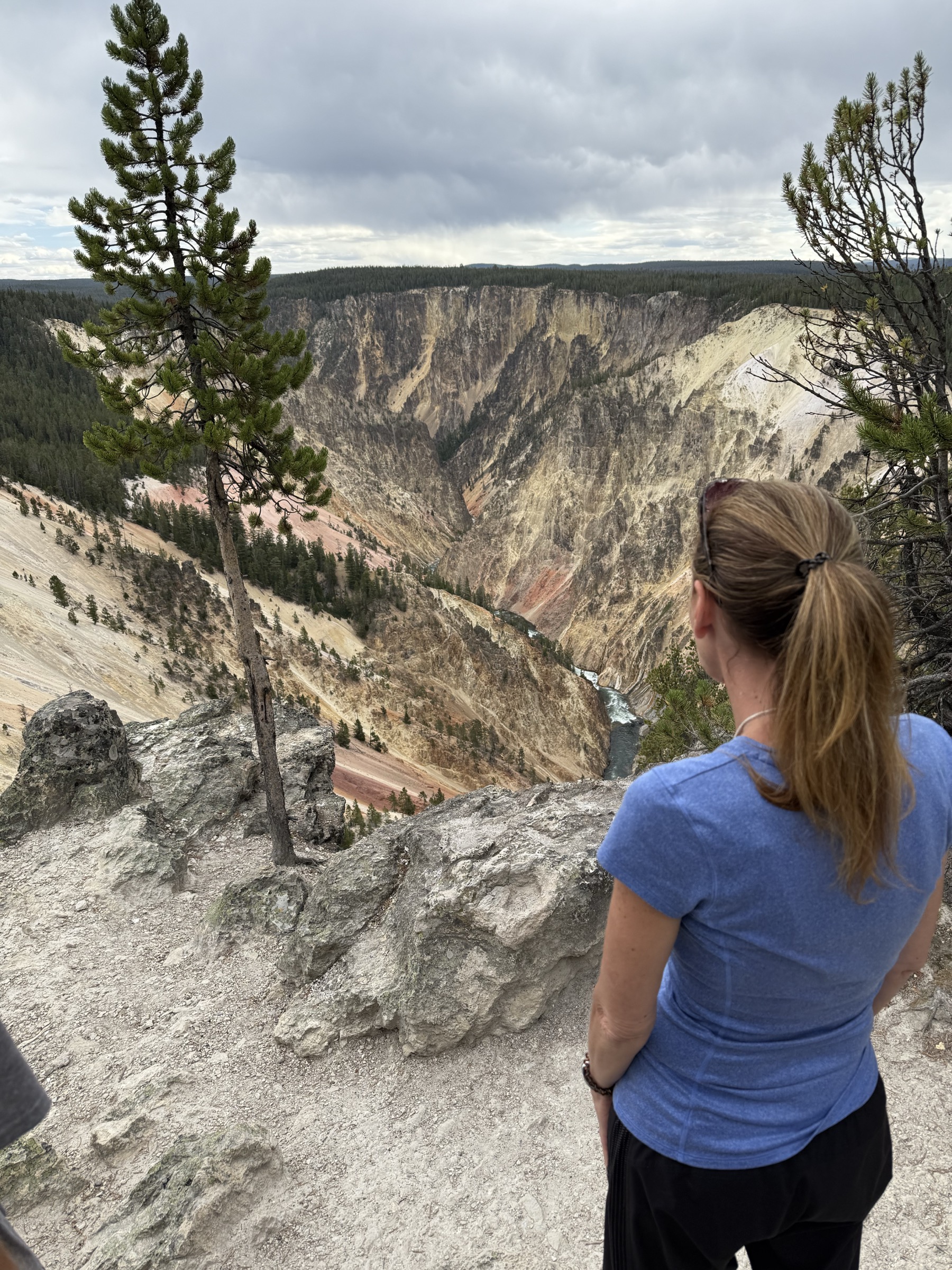 Tracey Collins looking at the canyon